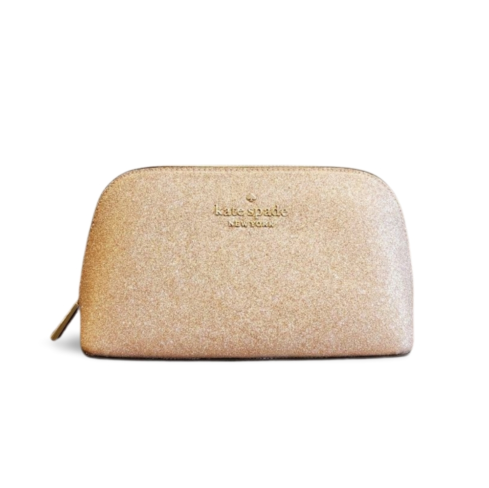 Kate Spade Gold Cosmetic Bag